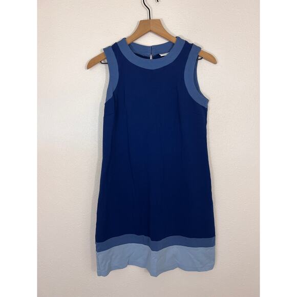 New York & Company Blue Colorblock Sleeveless Dress Size S - Picture 1 of 7